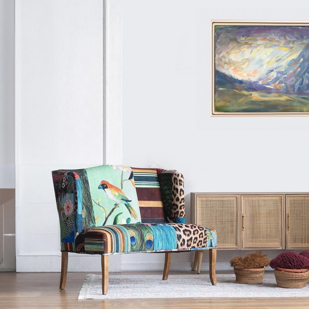 Vesta Bird Collage Print Settee, Multicolor - BM154764 - Image 2
