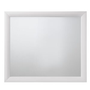 Alternative view of Wooden Framed Mirror with Rectangular Shape, Silver and White - BM205572