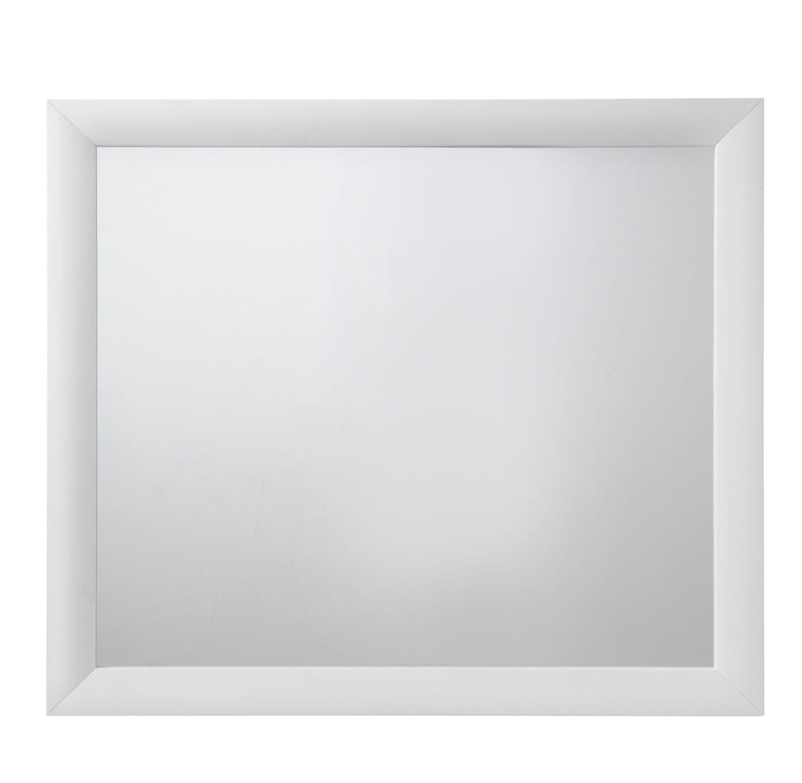 Wooden Framed Mirror with Rectangular Shape, Silver and White - BM205572 - Image 2