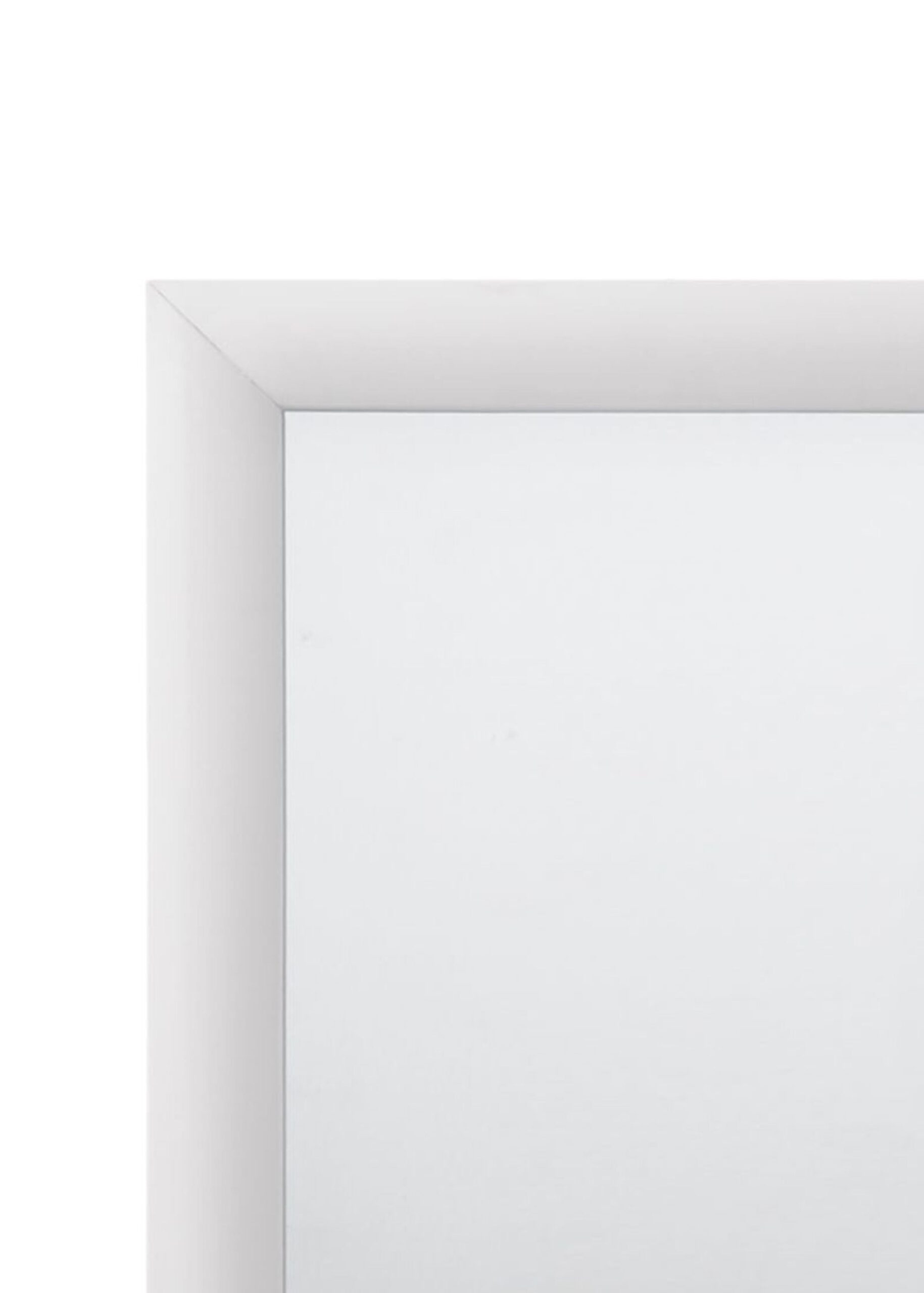 Wooden Framed Mirror with Rectangular Shape, Silver and White - BM205572 - Image 6