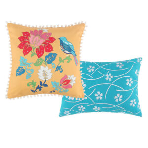 Alternative view of Sama 5 Piece Reversible Full Quilt Set, Floral Print Patterns, Multicolor - BM280415