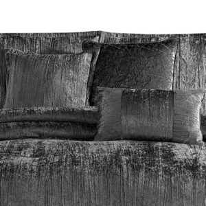 Alternative view of Jay 7 Piece King Comforter Set, Polyester Velvet, Deluxe Texture, Gray - BM283897