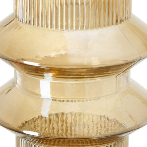Alternative view of Rae Set of 2 Glass Vases, Tall Round Cylinders, Amber Yellow, Clear Finish - BM284993