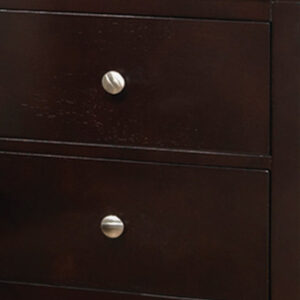Alternative view of Con 26 Inch Modern 2 Drawer Nightstand, Silver Knobs, Cappuccino Brown - BM296652