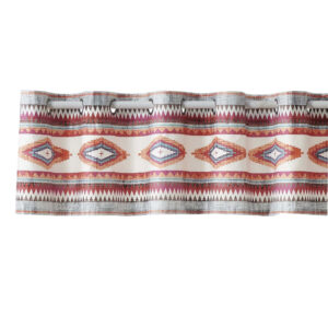 Alternative view of Pimi 16 x 84 Window Valance, Metallic Grommet, Southwest Print, Bronze - BM313287
