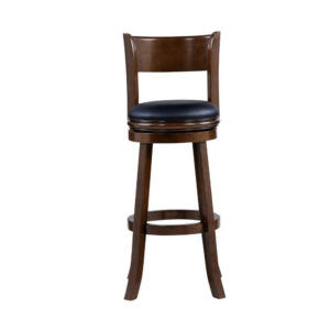Alternative view of Milo Swivel Barstool Chair, Black Faux Leather, 34 Inch Extra Tall -BM324184