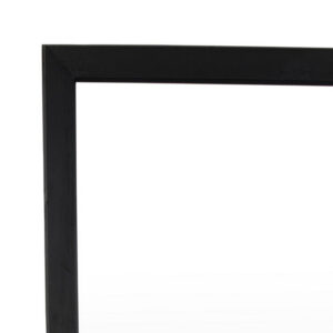 Alternative view of Wall-Mounted Mirror with Tall Rectangular Frame, 24 x 71, Black Metal -BM324658