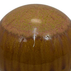 Alternative view of Mary Tabletop Accent Decor, Modern Round Orb, 10 Inch Brown Ceramic -BM331036