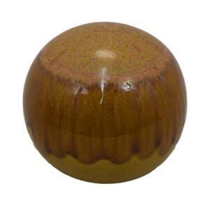 Mary Tabletop Accent Decor, Modern Round Orb, 10 Inch Brown Ceramic -BM331036