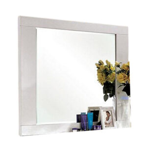 Alternative view of Gely Dresser Mirror, 46 Inch Glossy White Lacquer, Solid Wood Frame -BM332571