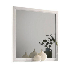 Alternative view of Erica Dresser Vanity Mirror, 39 Inch Modern Style White Wood Frame -BM332624